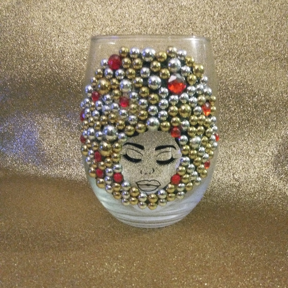 Glam wine glass